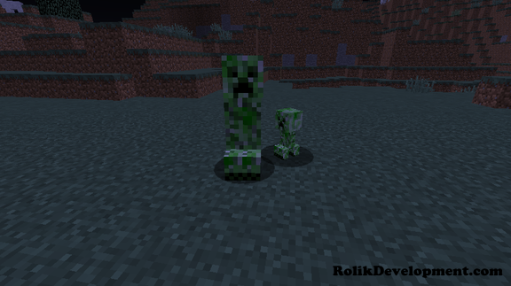 Baby Creepers in Minecraft 